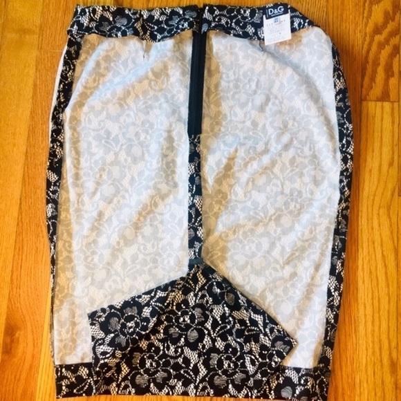 D&G Rare Vintage Pencil Skirt Never Used Size 8 - Picture 7 of 8
